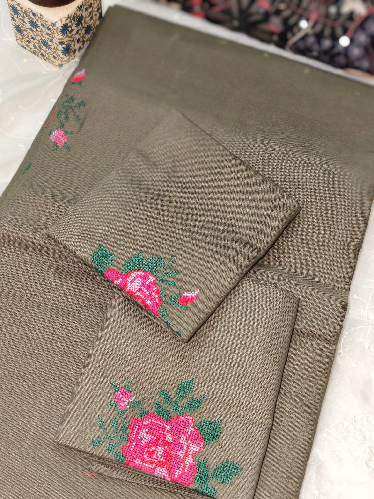 Queen Embroidery Bedsheet