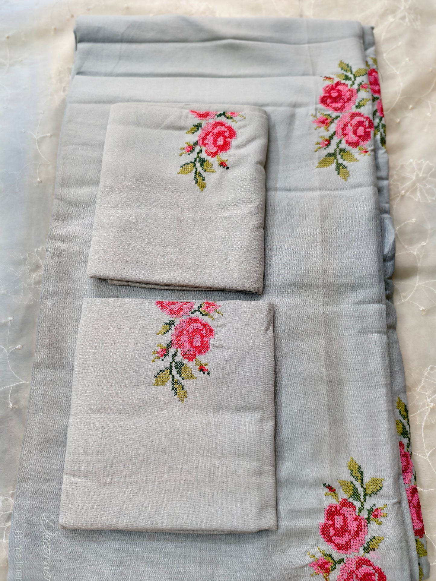 Queen Embroidery Bedsheet
