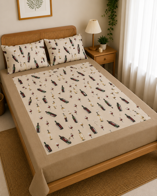 Queen Border Bedsheet