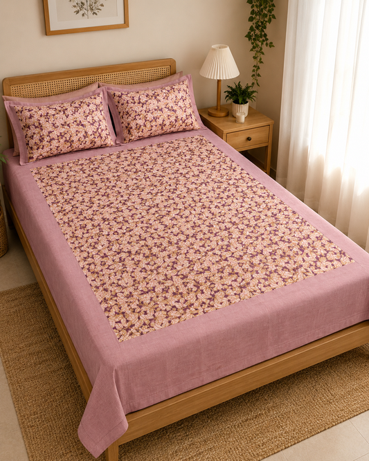Queen Border Bedsheet