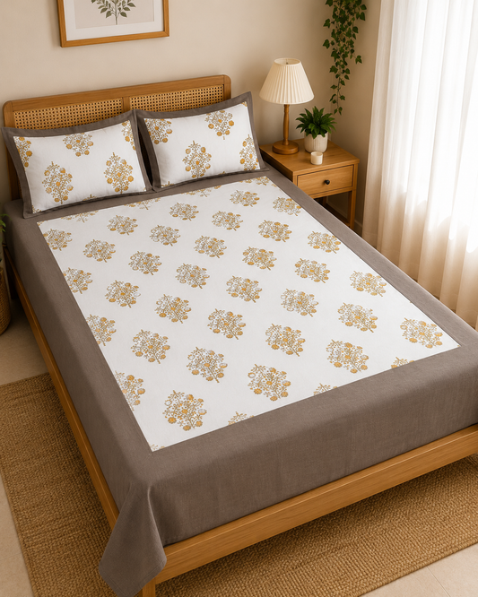 Queen Border Bedsheet