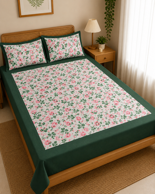 Queen Border Bedsheet