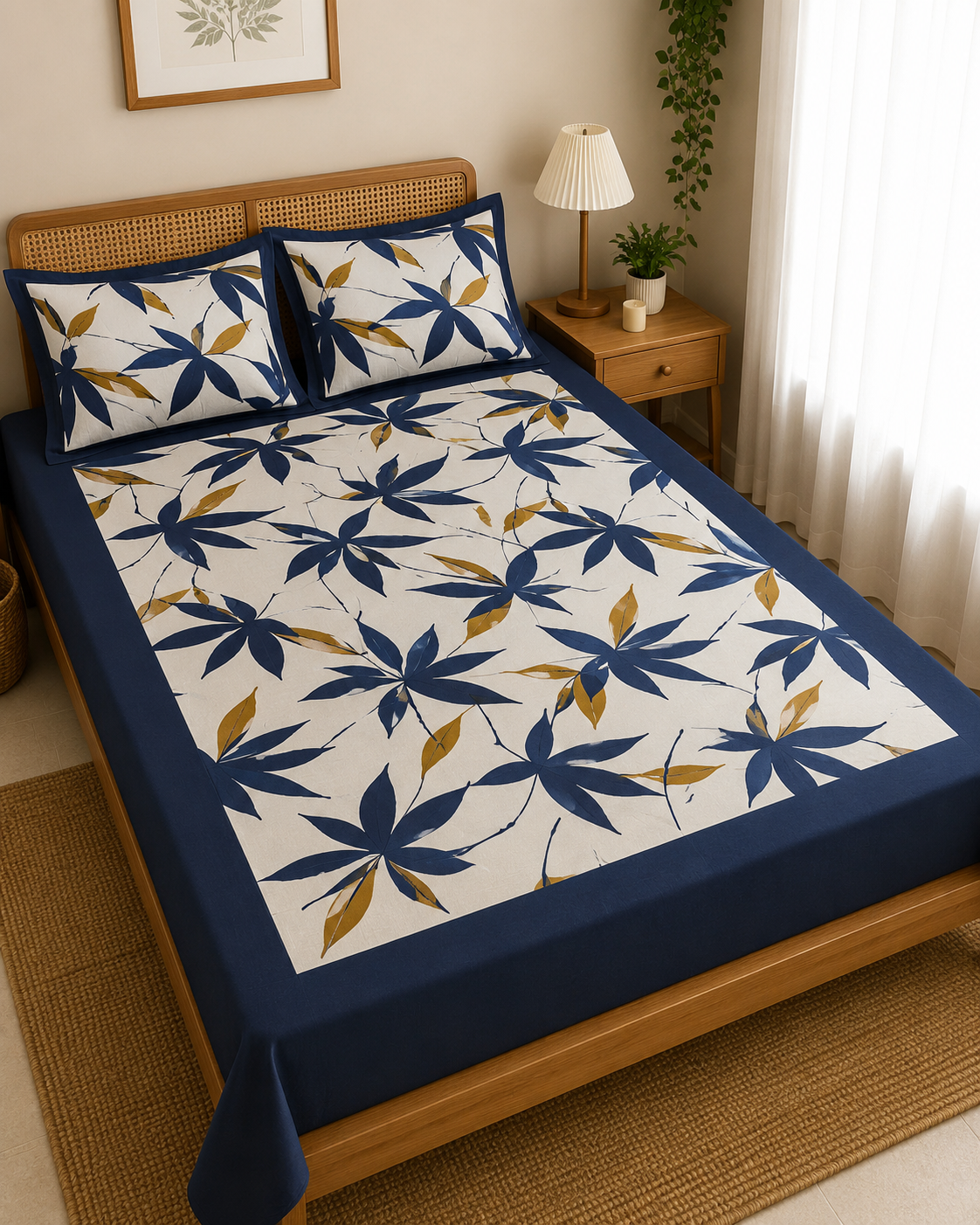 Queen Border Bedsheet