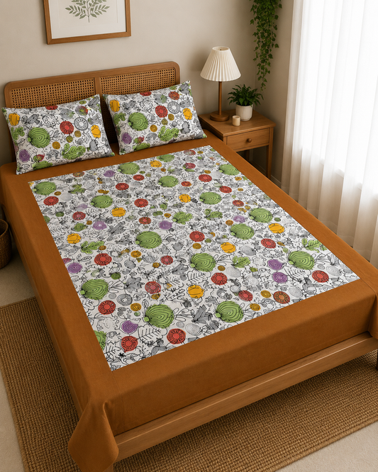Queen Border Bedsheet