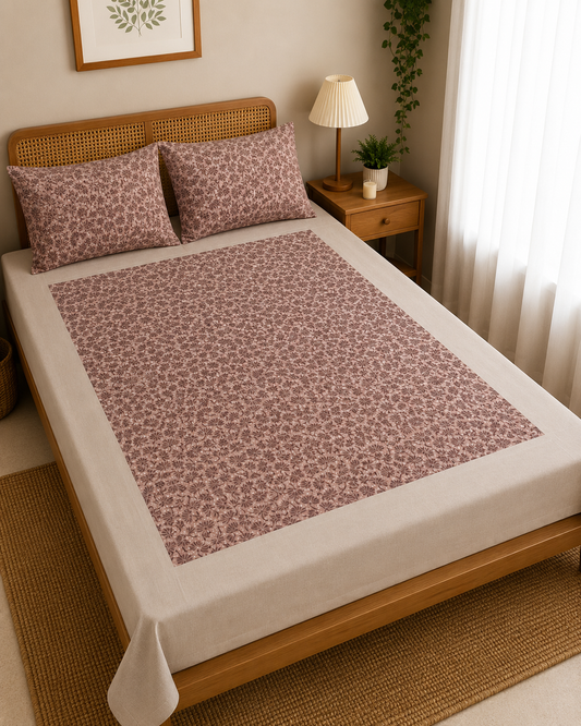Queen Border Bedsheet