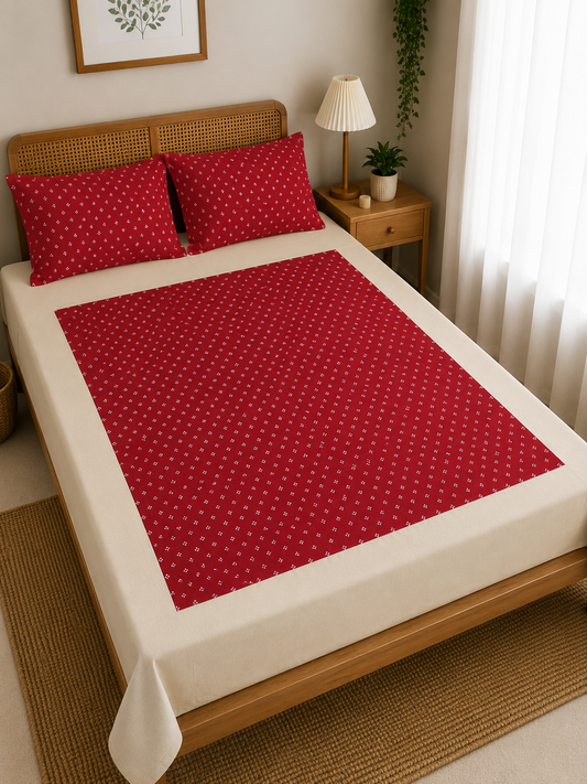 Queen Border Bedsheet