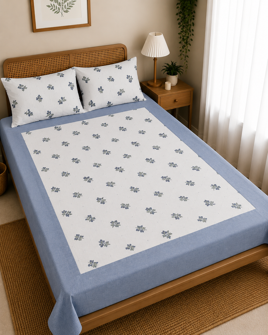 Queen Border Bedsheet