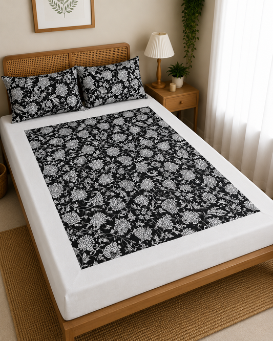Queen Border Bedsheet