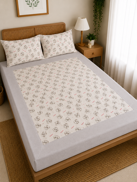 Queen Border Bedsheet