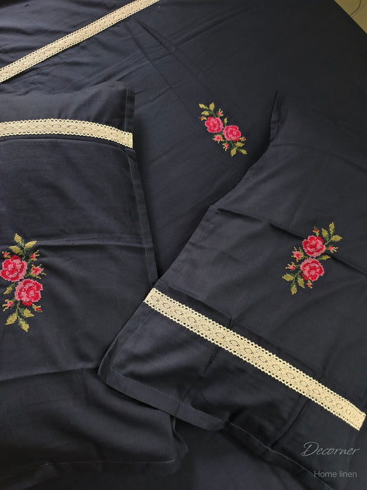 Queen Embroidery Bedsheet