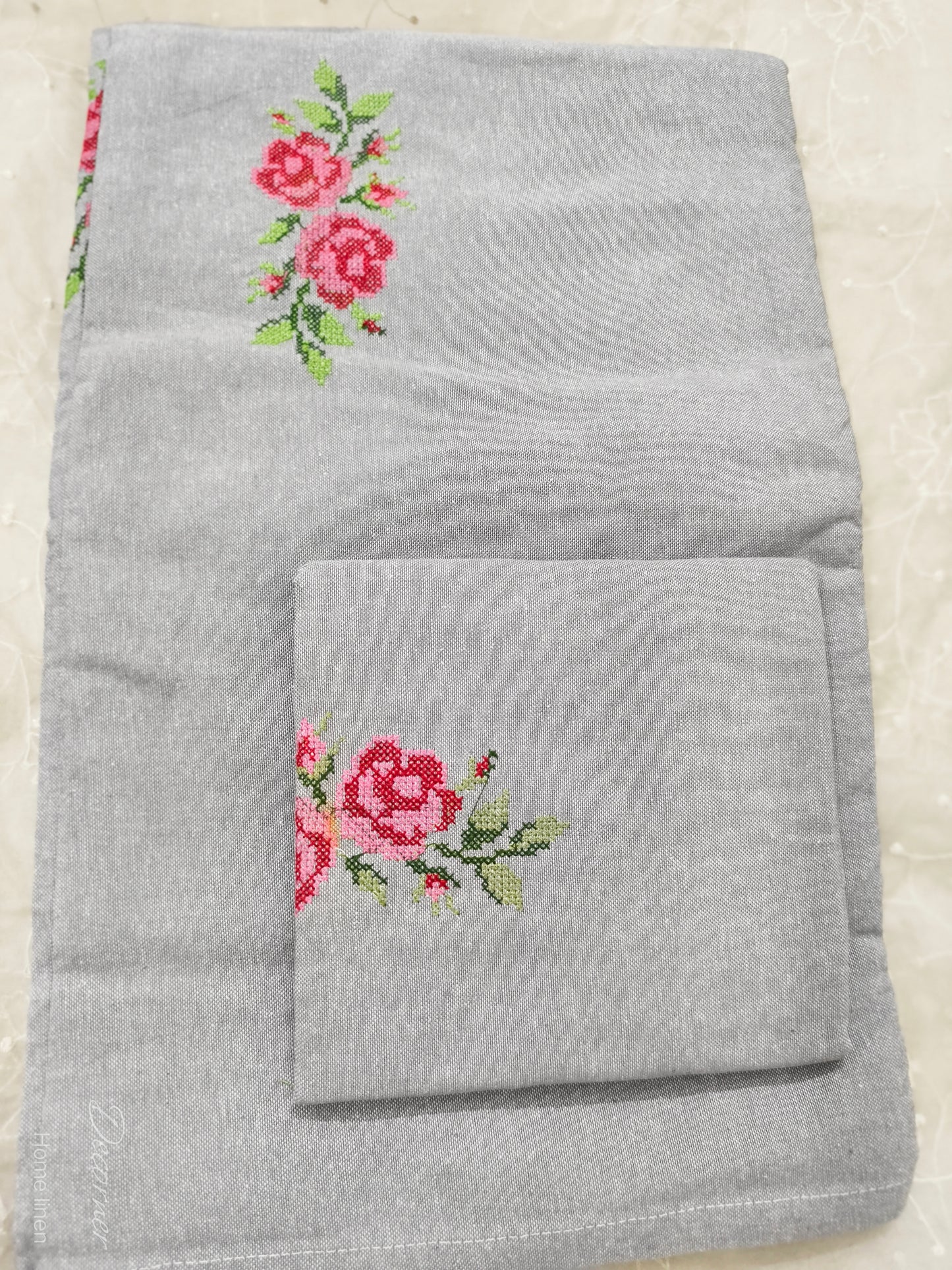 Single embroidery bedsheet