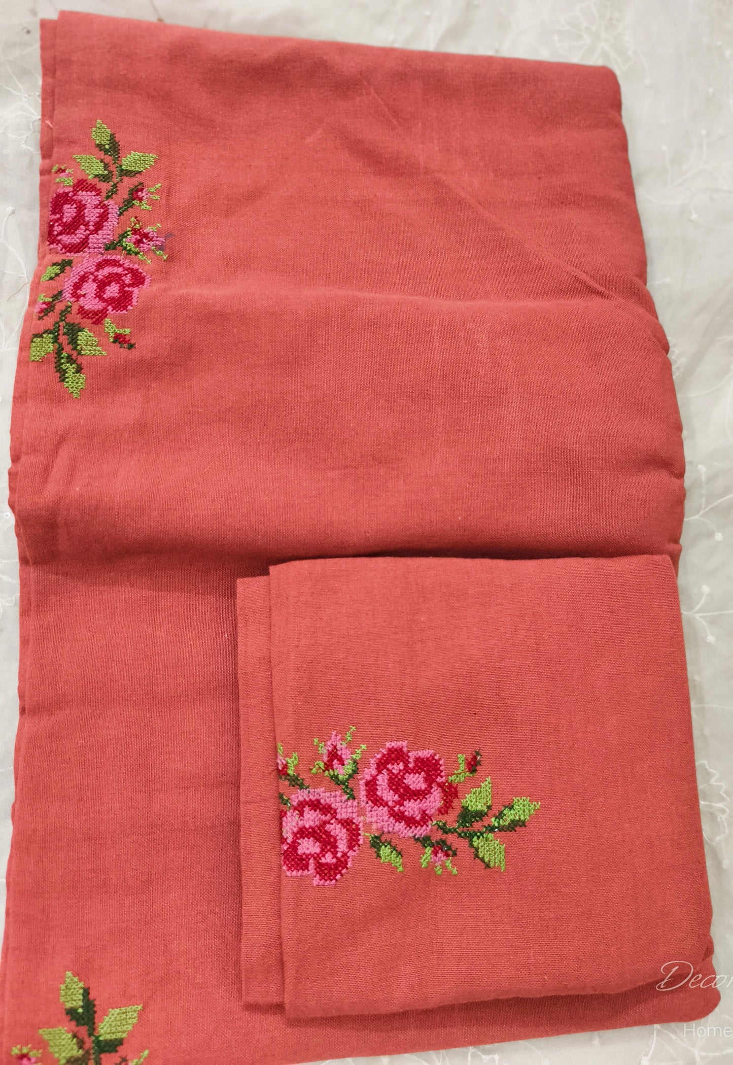Single embroidery bedsheet