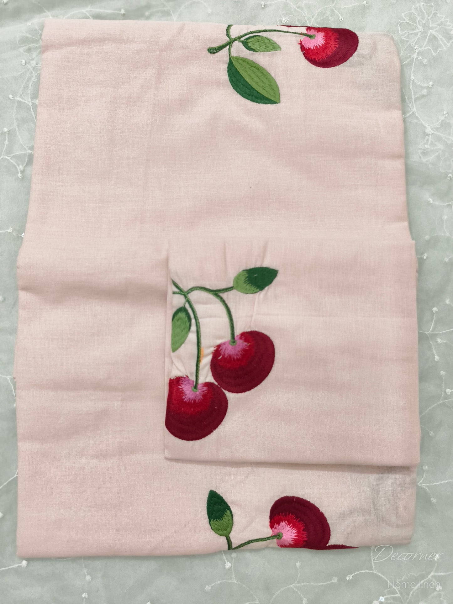 Single embroidery bedsheet