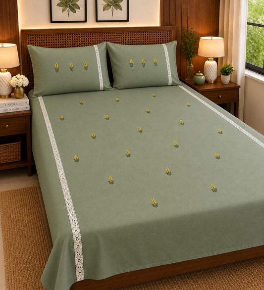 Super King Embroidery Bedsheet