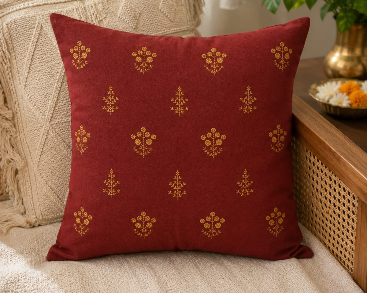 Embroidery Cushion Cover 16x16"