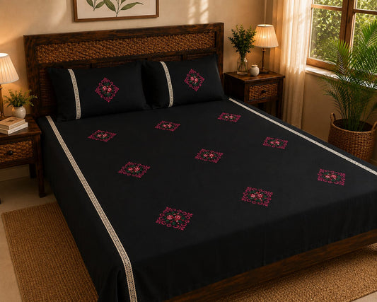 Queen Embroidery Bedsheet