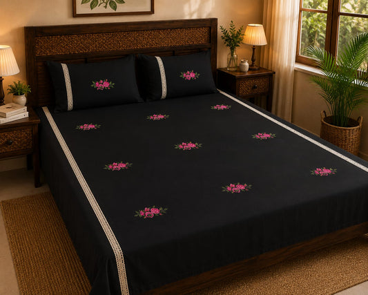 Queen Embroidery Bedsheet