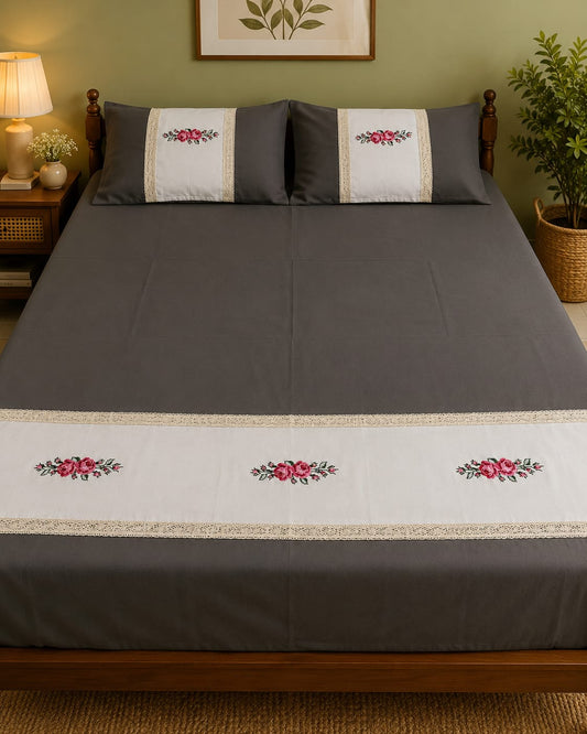 Queen Embroidery Bedsheet