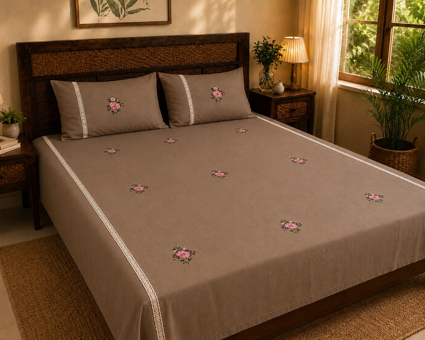 King Embroidery Bedsheet