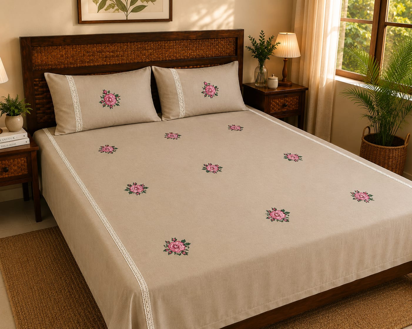 King Embroidery Bedsheet