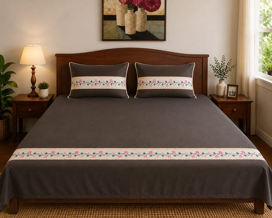Queen Embroidery Bedsheet