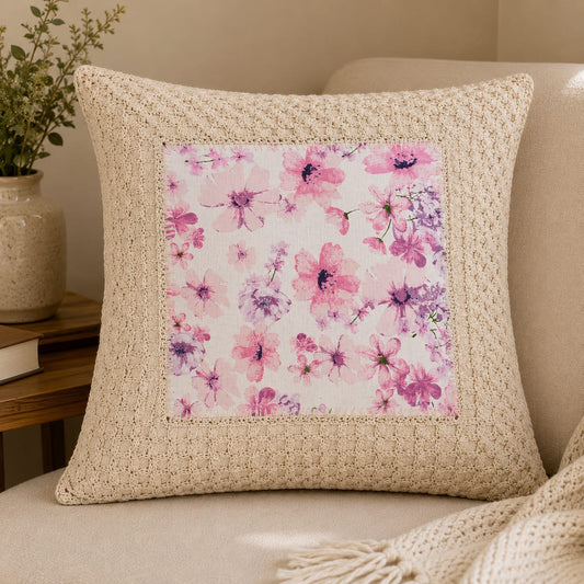 Crochet cushion cover 16x16"