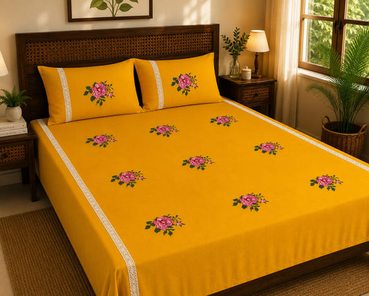 Queen Embroidery Bedsheet