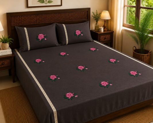 Queen Embroidery Bedsheet