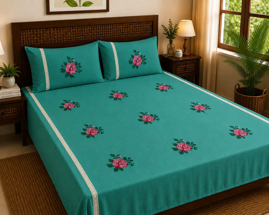 Queen Embroidery Bedsheet