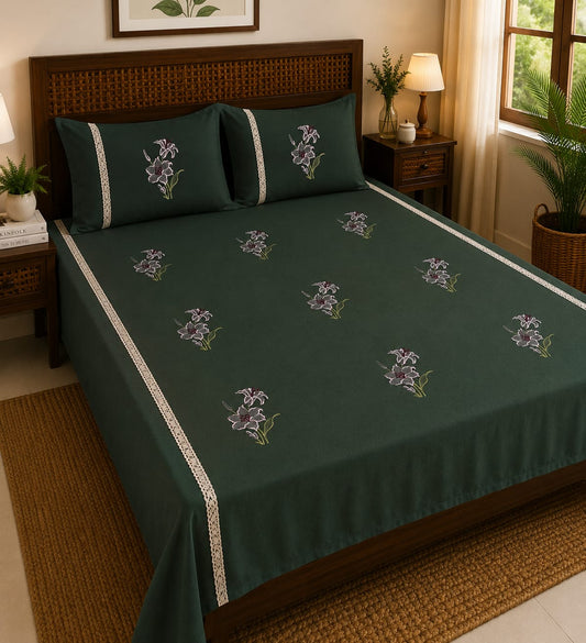 Super King Embroidery Bedsheet