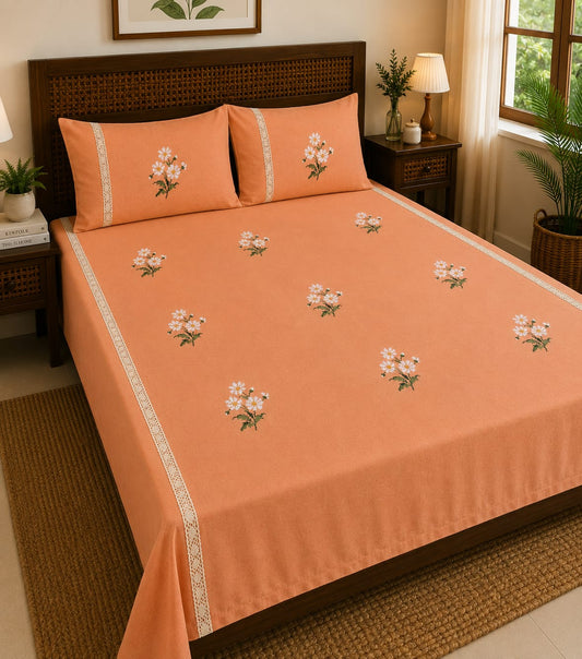Super King Embroidery Bedsheet