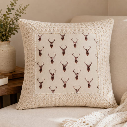 Crochet cushion cover 16x16"