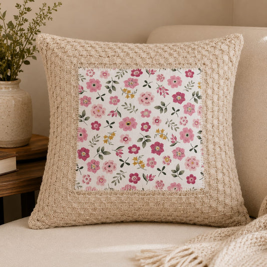 Crochet cushion cover 16x16"