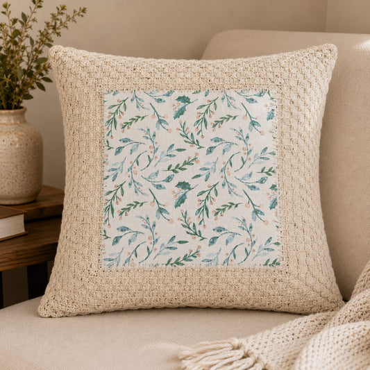 Crochet cushion cover 16x16"